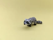 Sevimli Rakun Figürü – Hareketli Eklemli 3D Oyuncak - 5