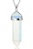 Sertifikalı Çivi Model Opal - Ay Taşı Kolye Doğal Şeffaf Renk 50 cm Kahverengi Renk 50 cm Beden - 1