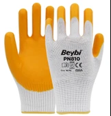Beybi Nitril Poly Pn810 9 Beden Beyaz-Sarı 12li Eldiven - 1
