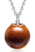 Sertifikalı Doğal Kahverengi Jasper Yıldız Taşı Kolye Doğal Kahve Renk 50 cm - 1