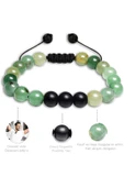 Sertifikalı Doğal Yosun Akik Oniks Taşı Doğal Taş Bileklik Seti thumbnail 3