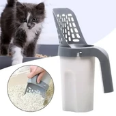 Yeni Nesil Elekli Poşet Hazneli Kedi Kumu Küreği - 1