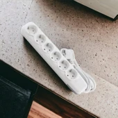 Kablolu Topraklı Grup Priz Fiş 6'lı Çoğaltıcı 2 Metre Çoklu Asmalı Uzatma Kablosu Anahtarsız - 5