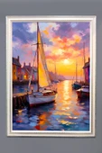 Doğa ve Manzara Desenli Çerçeveli Duvar Tablosu 50x70cm SERENE19 RENKLİ 50 X 70 - 1