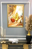Dekoratif Modern Çerçeveli Oryantalist Osmanlı Desenli Duvar Tablosu 50x70 CM OSMN01 RENKLİ 50 X 70 - 2