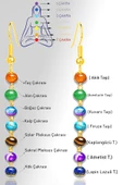 Sertifikalı Gold Akik Aventurin Kuvars Firuze Kaplan Gözü Ametist Lapis Meditasyon 7 Çakra Küpe - 1