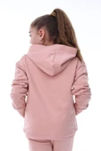 Basic Kapüşonlu Şardonlu Kanguru Cep Detaylı Çocuk Sweatshirt 3-10 Yaş Ekru - 3