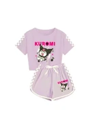 Kuromi Kız Çocuk Şortlu Takım - 1