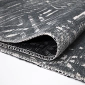 MİLANO ML203 Açık Gri Leke Tutmaz Antialerjik Yıkanılabilir Dokuma Dekoratif Halı Kilim Yolluk - 1