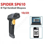 SPIDER SP610 2D USB El Tipi Karekod Barkod Okuyucu - 1