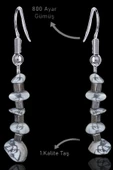 Sertifikalı Kırık Taşlı Model Havlit Taşı Küpe - 1