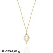 Karo Özel Tasarım Çok Şık 14 Ayar Altın Kolye thumbnail 2