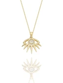 Minik Göz Özel Tasarım Çok Şık 14 Ayar Altın Kolye thumbnail 1