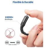 Jsaux Premium Serisi Type-C To Type-C 60W 480 Mbps iPhone 15 serisi , macbook , type-c girişli iPad ile uyumlu. usb-c girişli cihazlar ile uyumlu Şarj ve Data Aktarım Kablosu CC0018 1 Metre Hızlı Şarj thumbnail 4