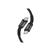 Jsaux Premium Serisi Type-C To Type-C 60W 480 Mbps iPhone 15 serisi , macbook , type-c girişli iPad ile uyumlu. usb-c girişli cihazlar ile uyumlu Şarj ve Data Aktarım Kablosu CC0018 1 Metre Hızlı Şarj thumbnail 1