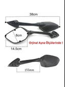 YAMAHA R25 2014 - 2018 KATLANIR AYNA TAKIMI KARBON STANDART BOY thumbnail 2