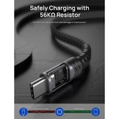 Jsaux Premium UZUN CC0008 60 Watt QC 3 Amper 2 Metre Type-C Süper Hızlı Şarj ve Data Aktarım Kablosu / iPhone 15 - 16 serisi uyumlu thumbnail 2