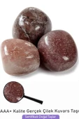 Sertifikalı Tamburlanmış Gerçek Çilek Kuvars Taşı Kütle thumbnail 1