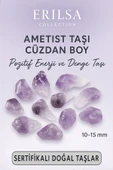 Aşk Mutluluk Şans Cüzdan Taşı Doğal Sertifikalı Ametist Taşı Kütle thumbnail 1