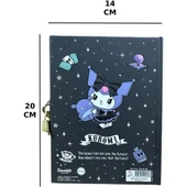 Kuromi Kilitli Defter 80 Yaprak Siyah - 14 x 20 cm - 4