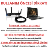 MN6 M107x 8 Metre Internet Kablosu/utp 0,57mm Cat6 Iki Kat Korumalı/ Iç Dış Mekan/8m Ethernet Kablosu - 5