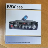 FAV 330-BT-USB STEREO-2X30 WATT 220 VE 12 VOLT GİRİŞLİ KUMANDALI POWER ANFİ - 1