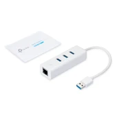 Tp-link UE330 3-Port Hub ve Gigabit Ethernet Adaptör İkisi bir arada USB Adaptör - 3