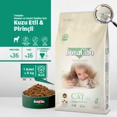 BonaCibo Adult Cat Lamb & Rice Kuzu Etli ve Pirinçli Yetişkin Kedi Maması 5 kg - 1