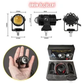 Motosiklet Mini Sis Farı Çift Renk Sarı-Beyaz Aç Kapa Düğmeli Scooter Araç Off Road Led Lamba 8V-80V Projektör Metal Kasa Arazi Çalışma Lambası 2 Adet Set - 4