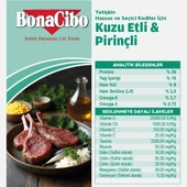 BonaCibo Adult Cat Lamb & Rice Kuzu Etli ve Pirinçli Yetişkin Kedi Maması 5 kg - 3