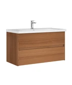 Orka Düden 65 cm MDF Çekmeceli Teak Banyo Dolabı Alt Modül Lavabo thumbnail 1