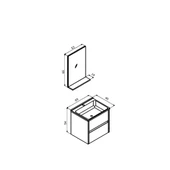 Orka Düden 65 cm MDF Çekmeceli Teak Banyo Dolabı Takımı thumbnail 2