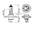 AMPÜL Far H4 [12V 60,55W] Tırnaklı - 1