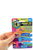 Zip Clip Zipper Clips 3lü Duyusal Oyuncak Fermuarlı Bilezik Seti: Fermuarları Açıp Kapayarak Odaklanın, Rahatlayın! - 3