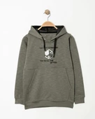 NOTHING DECLARE BASKILI KAPÜŞONLU ERKEK SWEATSHIRT - 1