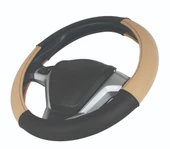 DİREKSİYON KILIFI GEÇMELİ 4 PARÇA SİYAH-BEJ - 1