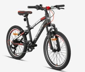 KRON XC 75 20 JANT 7 VİTES V FREN SHIMANO SİSTEM ALÜMİNYUM ÇOCUK BİSİKLETİ MAT SİYAH-GRİ/KIRMIZI (KRN25-028) thumbnail 1