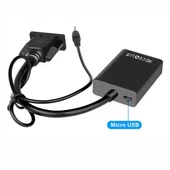 X-Level XCC7804 Ses Girişli VGA TO HDMI Dönüştürücü (45 CM AUX Kablo 15 CM VGA Kablo) - 4