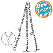Besi Zinciri Yüksek Kalite Bükülü 2.5 Kg 8 mm 70 x 100 cm Büyük Baş Hayvan Kurbanlık Zincir - 1