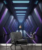 3D Derinlik Modern Koridor Duvar Kağıdı Baskı thumbnail 6