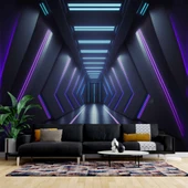 3D Derinlik Modern Koridor Duvar Kağıdı Baskı thumbnail 1
