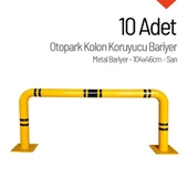 10'lu Otopark Kolon Koruyucu Bariyer Seti – 104x46 cm thumbnail 1