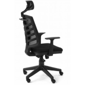 PORZİYON PİRAMİT FİLELİ BAŞLIKLI ÇALIŞMA KOLTUĞU BİLGİSAYAR KOLTUĞU MAKAM KOLTUĞU FİLELİ SİYAH - 2