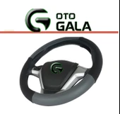 DİREKSİYON KILIFI GEÇMELİ MİNİBUS 42 CM 4 PARÇA SİYAH-GRİ - 2