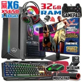 WarboX Gopo Xeon X5650 32gb Ram 256gb SSD 250gb HDD R7 240-4gb E.kartı 20" Monitör Gaming Bilgisayar - 1