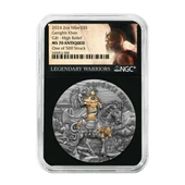 AgaKulche Cengiz Han Altın Kaplama NGC Sertifika Gümüş Sikke Coin thumbnail 1
