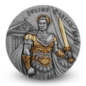 AgaKulche Julius Sezar Altın Kaplama NGC Sertifikalı Gümüş Sikke Coin - 3