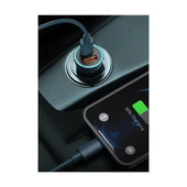 Baseus LED Işıklı Ultra Hızlı Dual Pd U+C 40W Araç Şarjı Araç Çakmaklık Şarjı Typc-E+Usb Girişli - 4