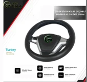 DİREKSİYON KILIFI GEÇMELİ MİNİBUS 42 CM DÜZ SİYAH - 1