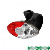 Hsgl Bisiklet Scooter Spor ve Kask icin Mavi Kırmızı Çakarlı ışık - 1